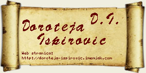 Doroteja Ispirović vizit kartica